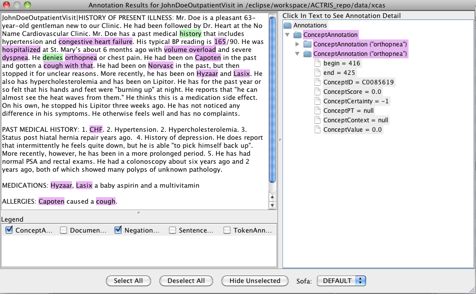 Document Viewer with Highlighted Terms